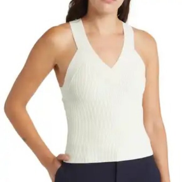 Favorite Daughter ribbed knit Cross Back Tank Top - Picture 1 of 4